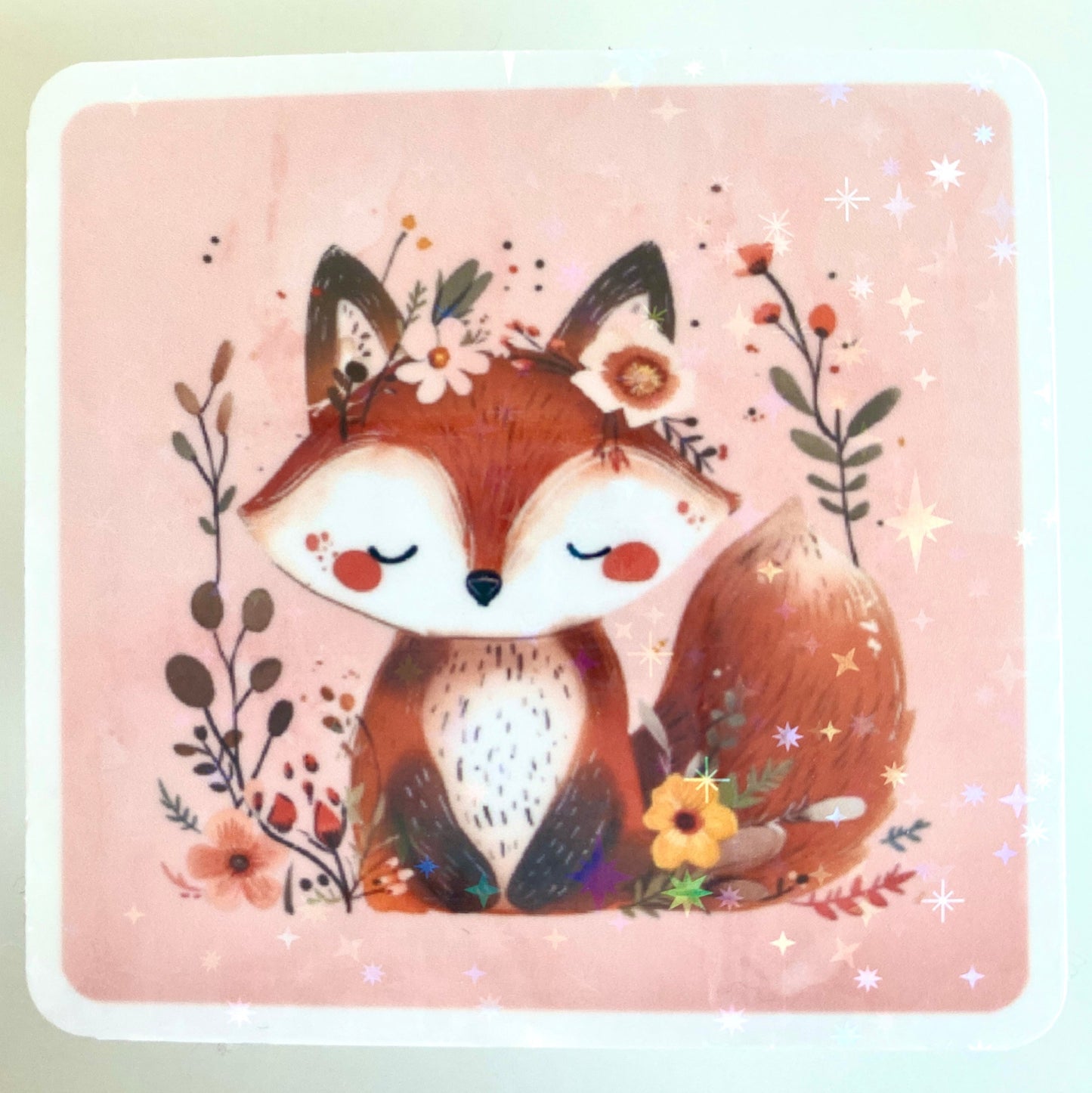 Foxy Flowers Sticker