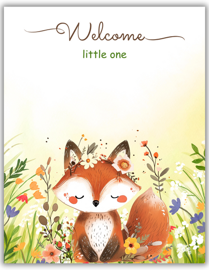 Welcome Little Fox in Flowers